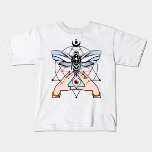 Witch Hands With Magic Moth Kids T-Shirt